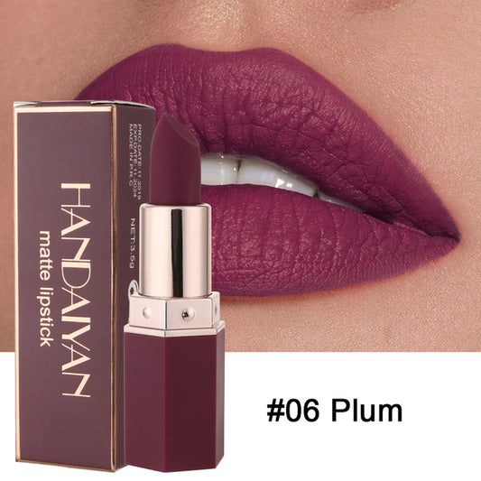 6-Color Matte Lipstick with Delicate Texture