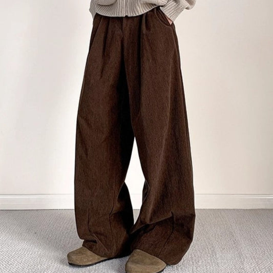 Montclair Pleated Corduroy Trousers