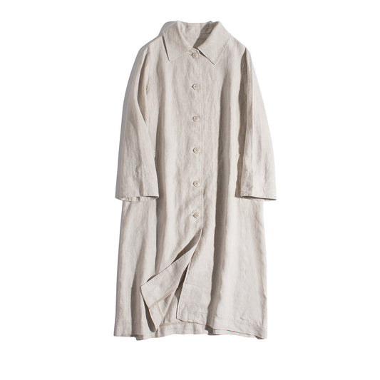 Elara Linen Luxe Trench