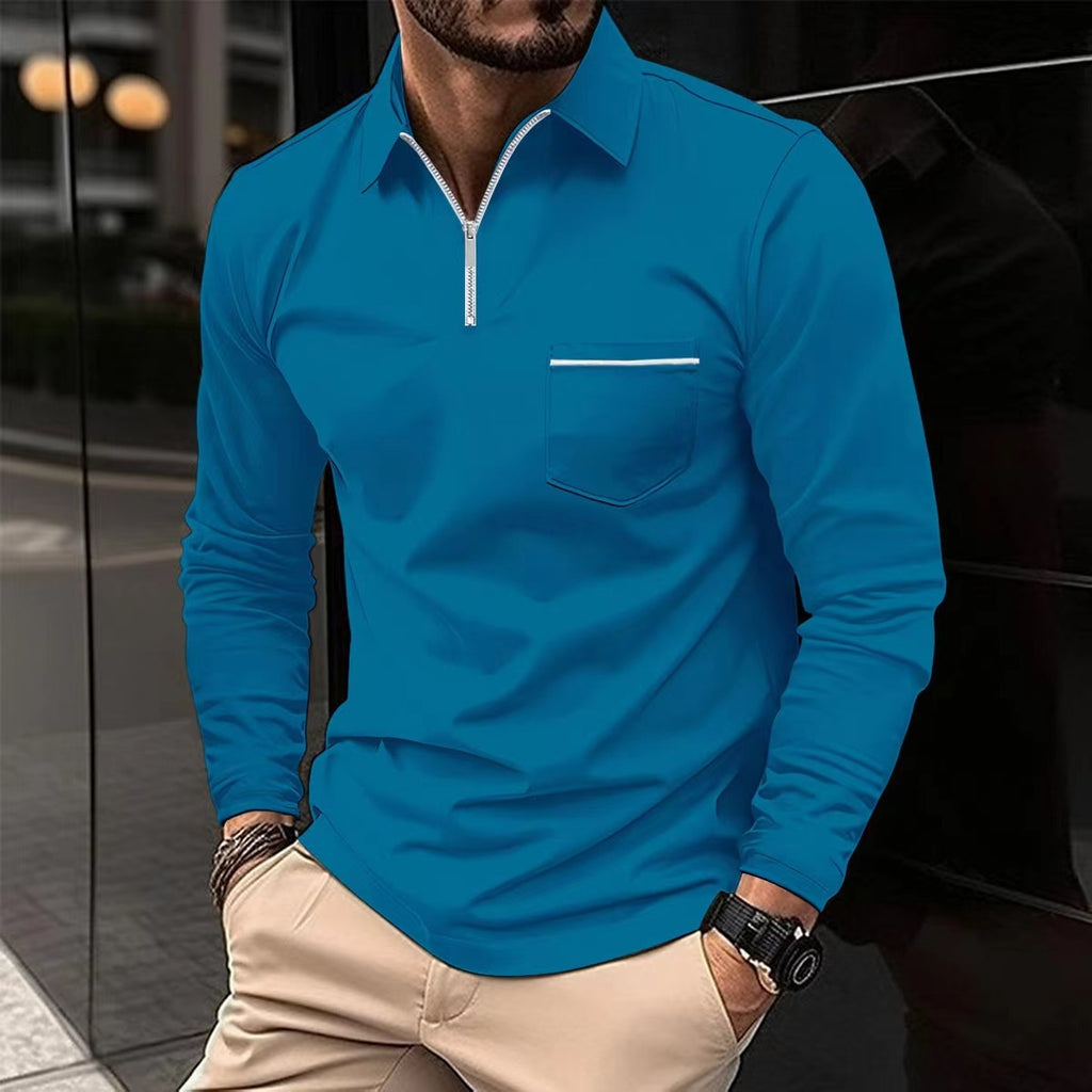 Harrison Luxe Long-Sleeve Polo