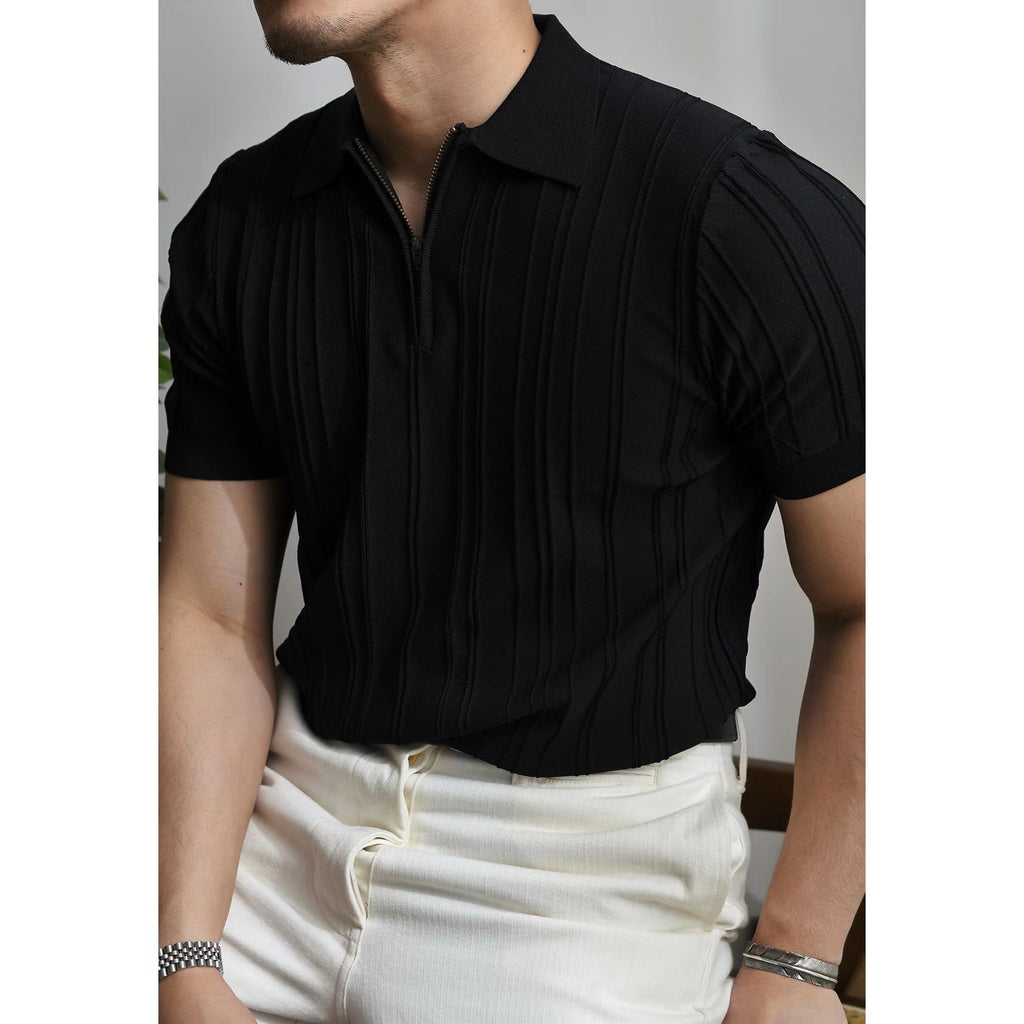 Alessio Zip Knit Polo