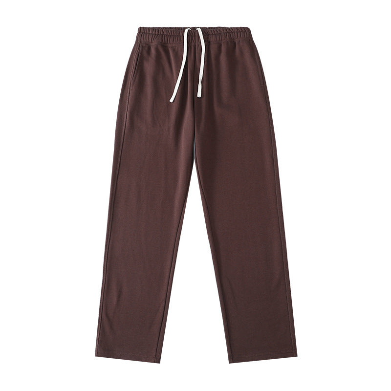 Loose Straight-leg Ankle-cuff Track Pants