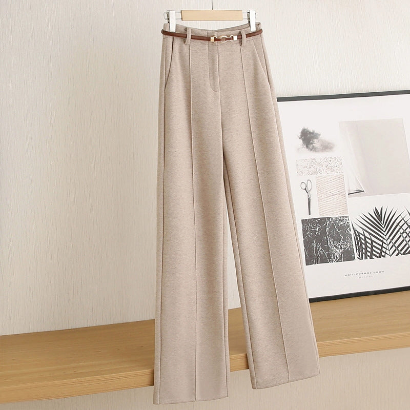 Warm Ease Faux Wool Straight-Leg Pants