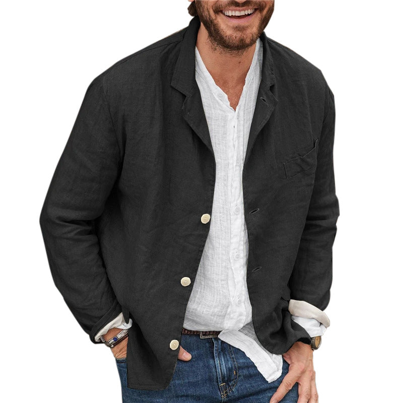 Lorenzo Luxe Cotton-Linen Blazer