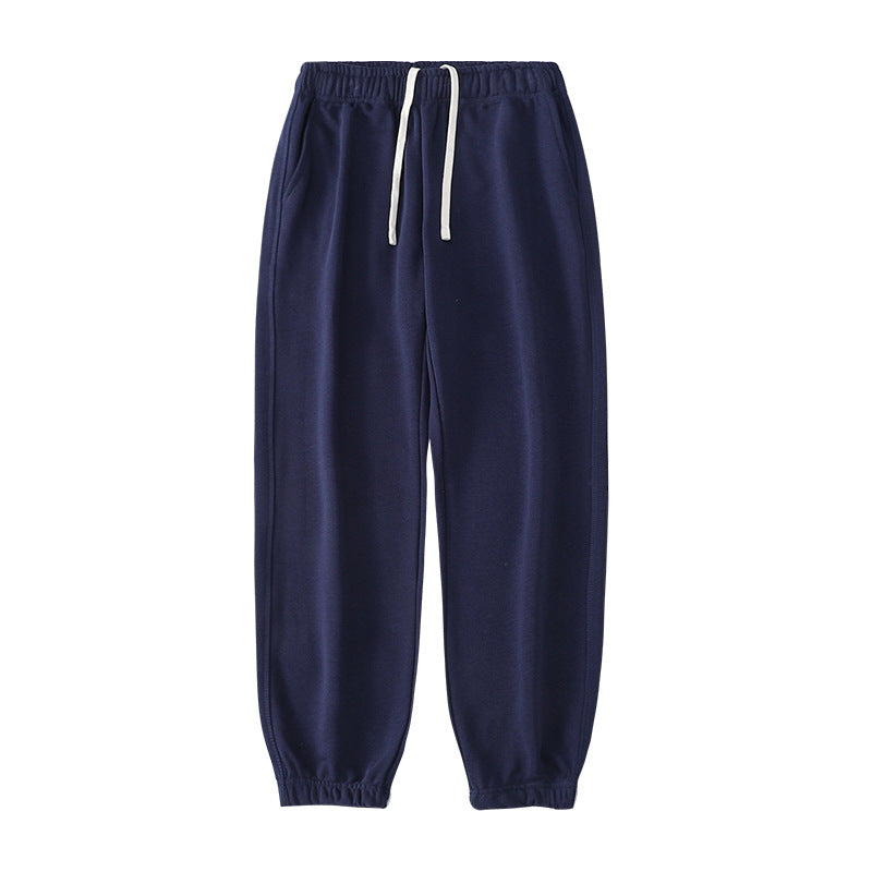 Loose Straight-leg Ankle-cuff Track Pants