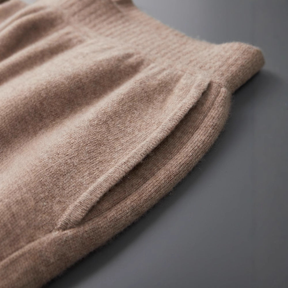 Premium Thick Cashmere High-Waist Pants
