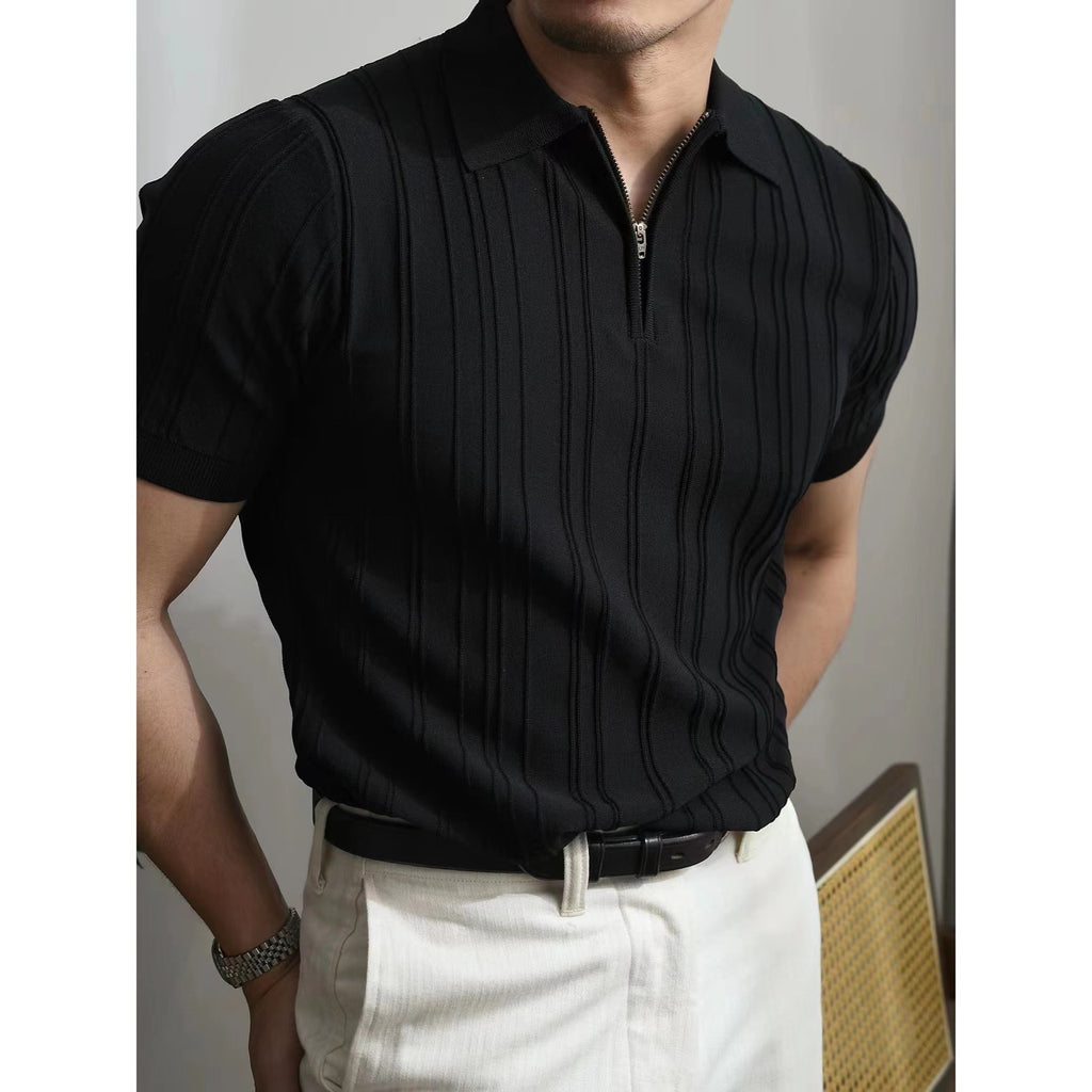 Alessio Zip Knit Polo