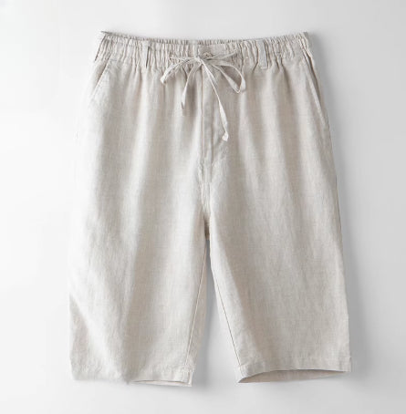 Men’s Linen Casual Beach Shorts