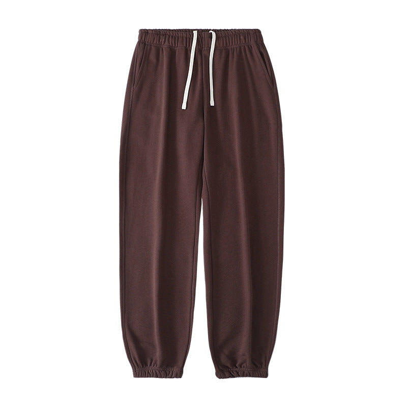 Loose Straight-leg Ankle-cuff Track Pants