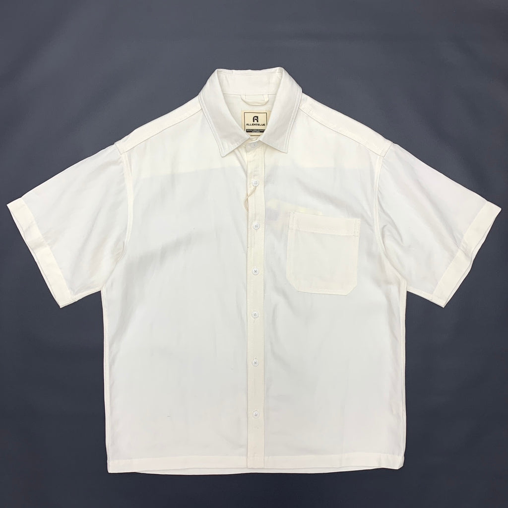 Flat Hem Cotton And Linen Short-sleeved Shirt Men's Japanese-style Retro Linen
