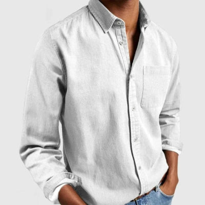 Cambridge Luxe Long-Sleeve Lapel Shirt