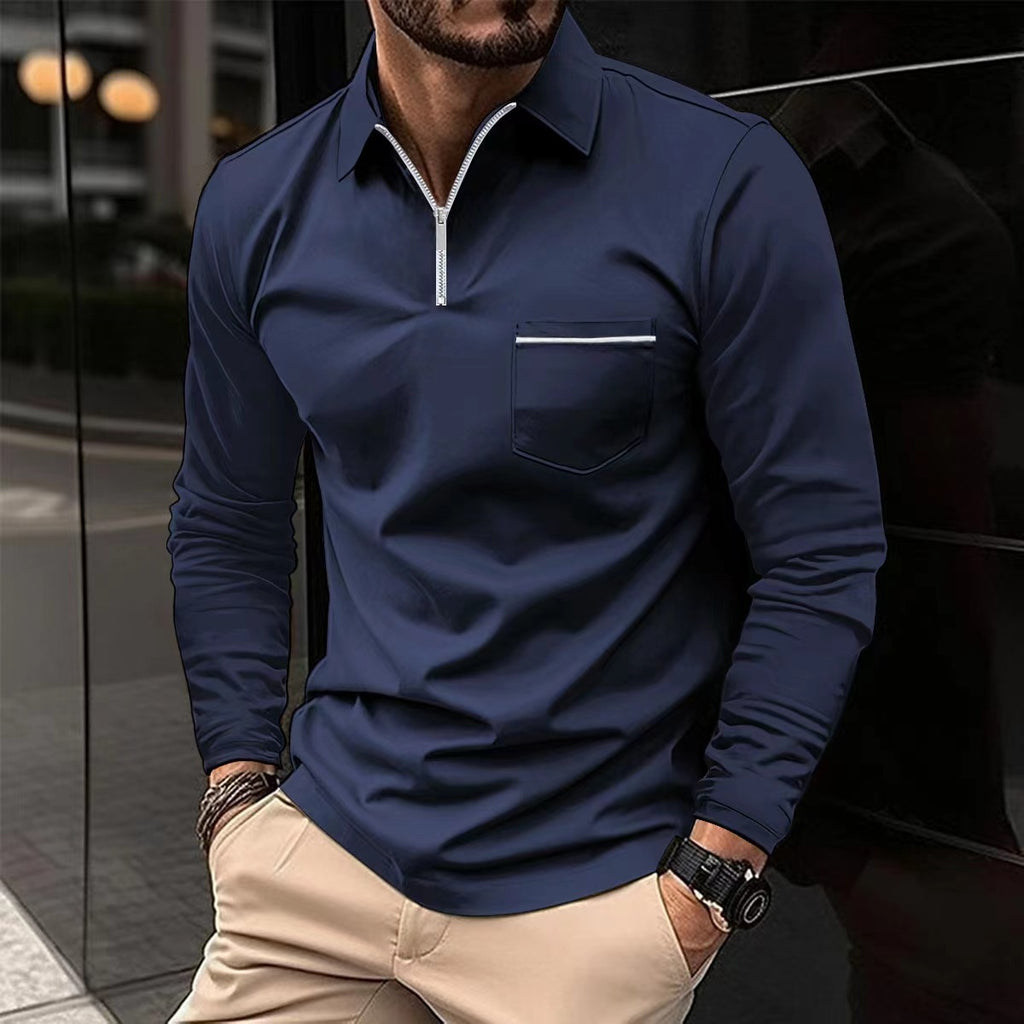 Harrison Luxe Long-Sleeve Polo