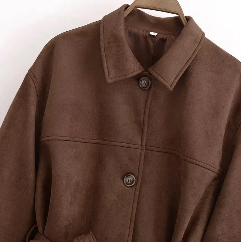 Monroe Suede Polo Jacket