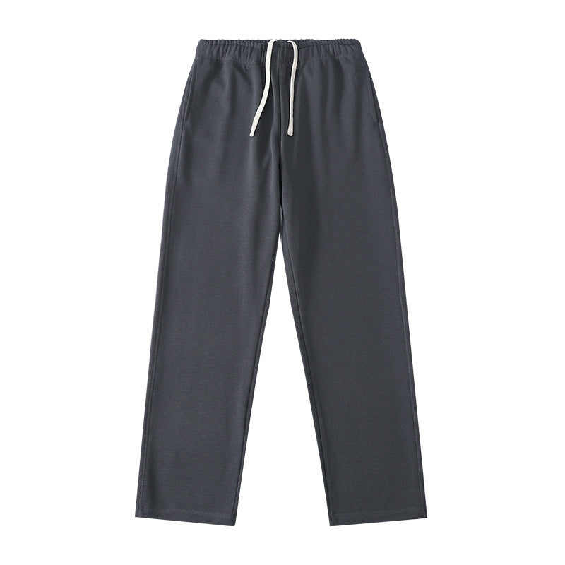 Loose Straight-leg Ankle-cuff Track Pants