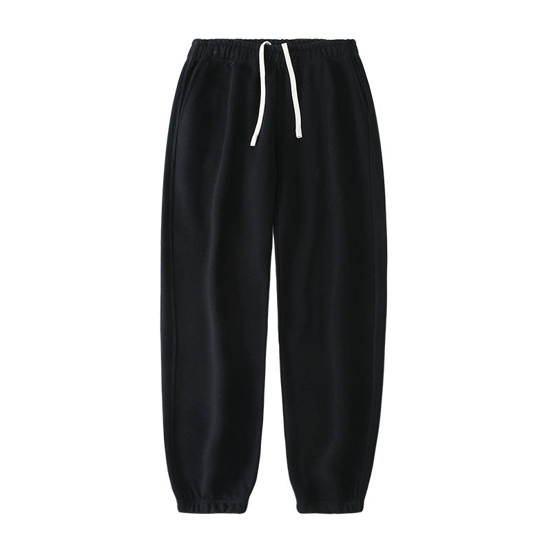 Loose Straight-leg Ankle-cuff Track Pants