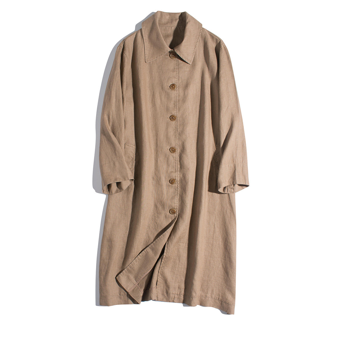 Elara Linen Luxe Trench