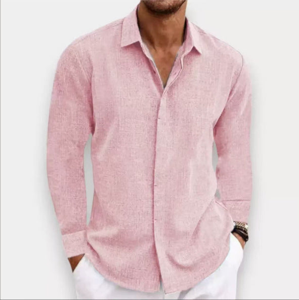 Hudson Luxe Long-Sleeve Cotton-Linen Shirt