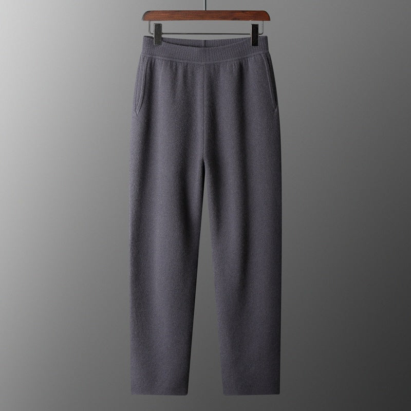 Premium Thick Cashmere High-Waist Pants