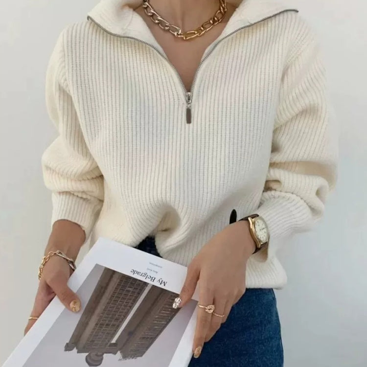 Arden Ribbed Zip Knit – Soft Luxe Edition