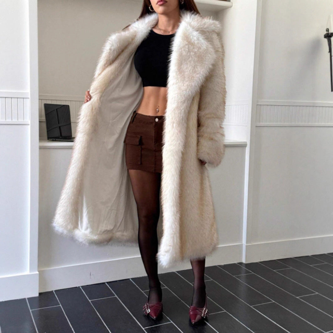Fiora Luxe Gradient Faux Fur Coat
