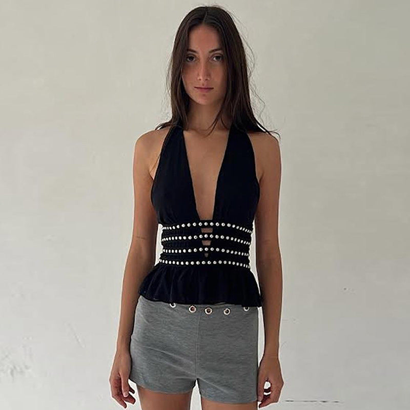 Midnight Éclat Halter Top