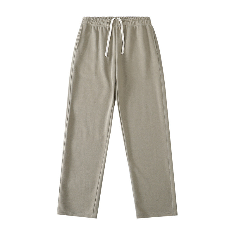 Loose Straight-leg Ankle-cuff Track Pants