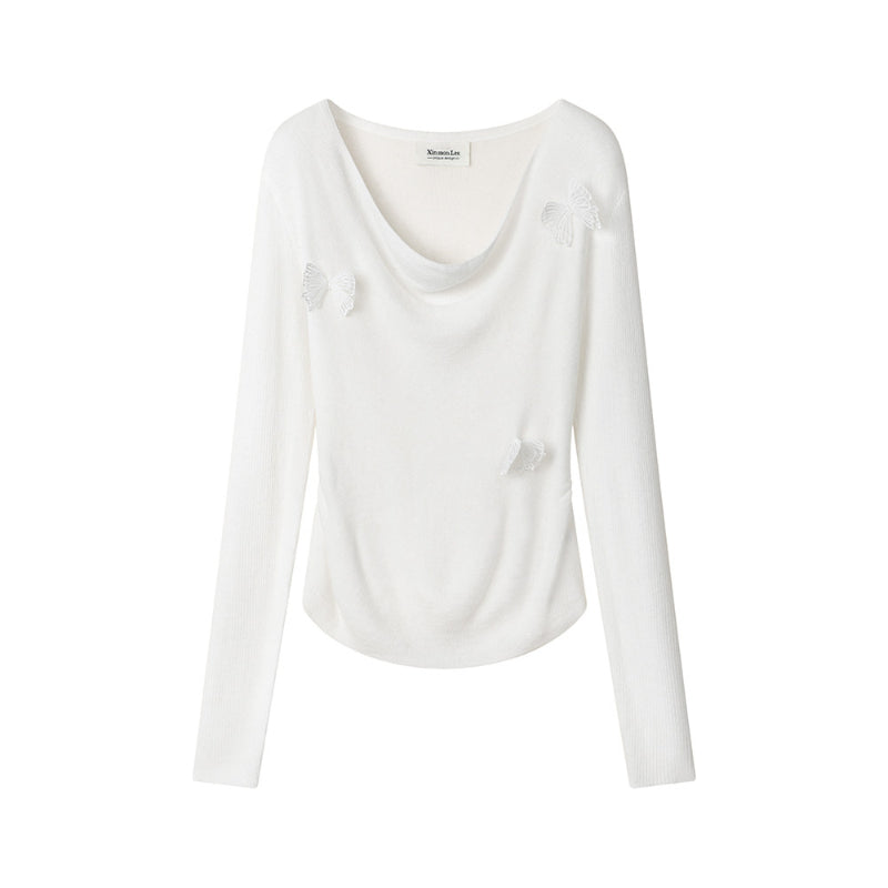 Blush Étoile 3D Butterfly Knit