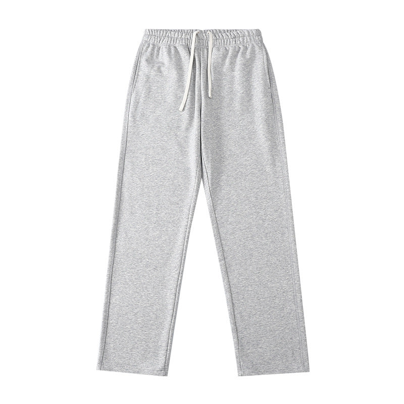 Loose Straight-leg Ankle-cuff Track Pants
