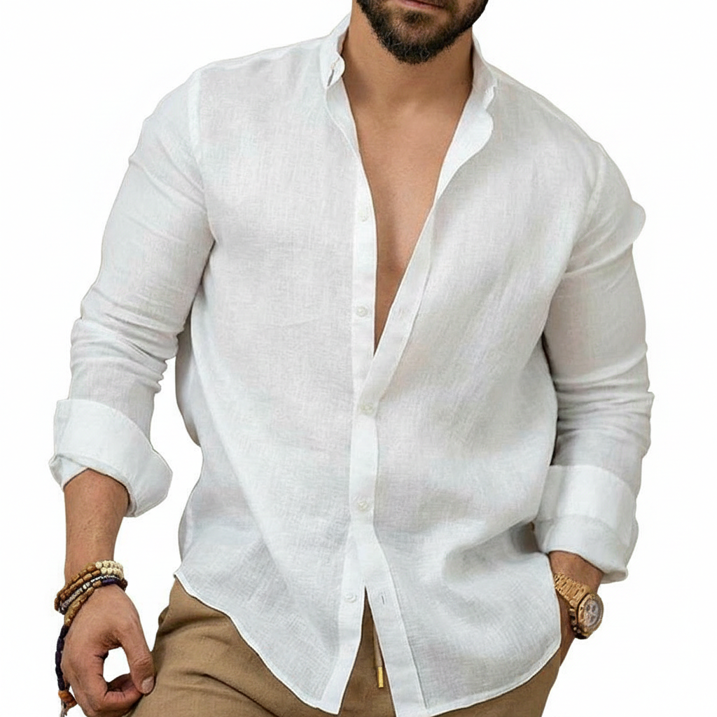 Sorrento Luxe Linen Button-Up Shirt
