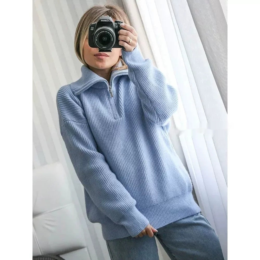 Arden Ribbed Zip Knit – Soft Luxe Edition