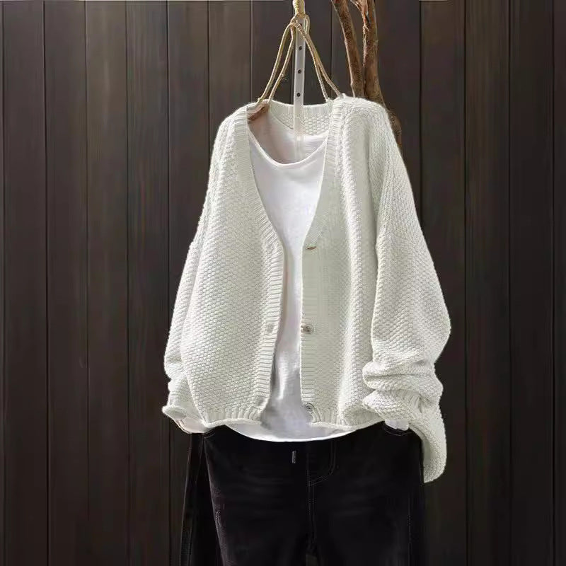 Elara V-Neck Knit Cardigan