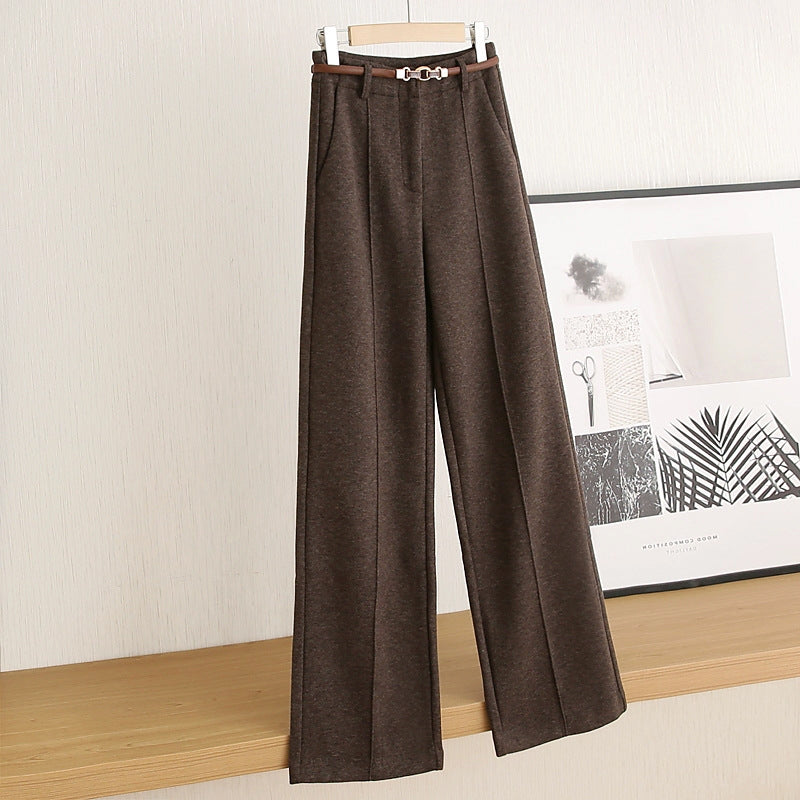 Warm Ease Faux Wool Straight-Leg Pants
