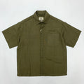 Flat Hem Cotton And Linen Short-sleeved Shirt Men's Japanese-style Retro Linen
