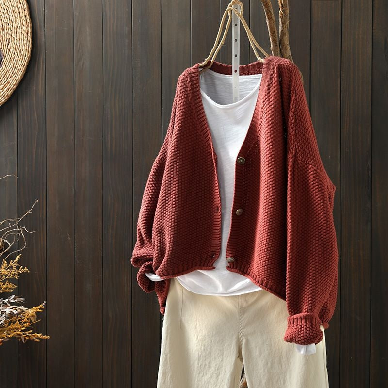 Elara V-Neck Knit Cardigan