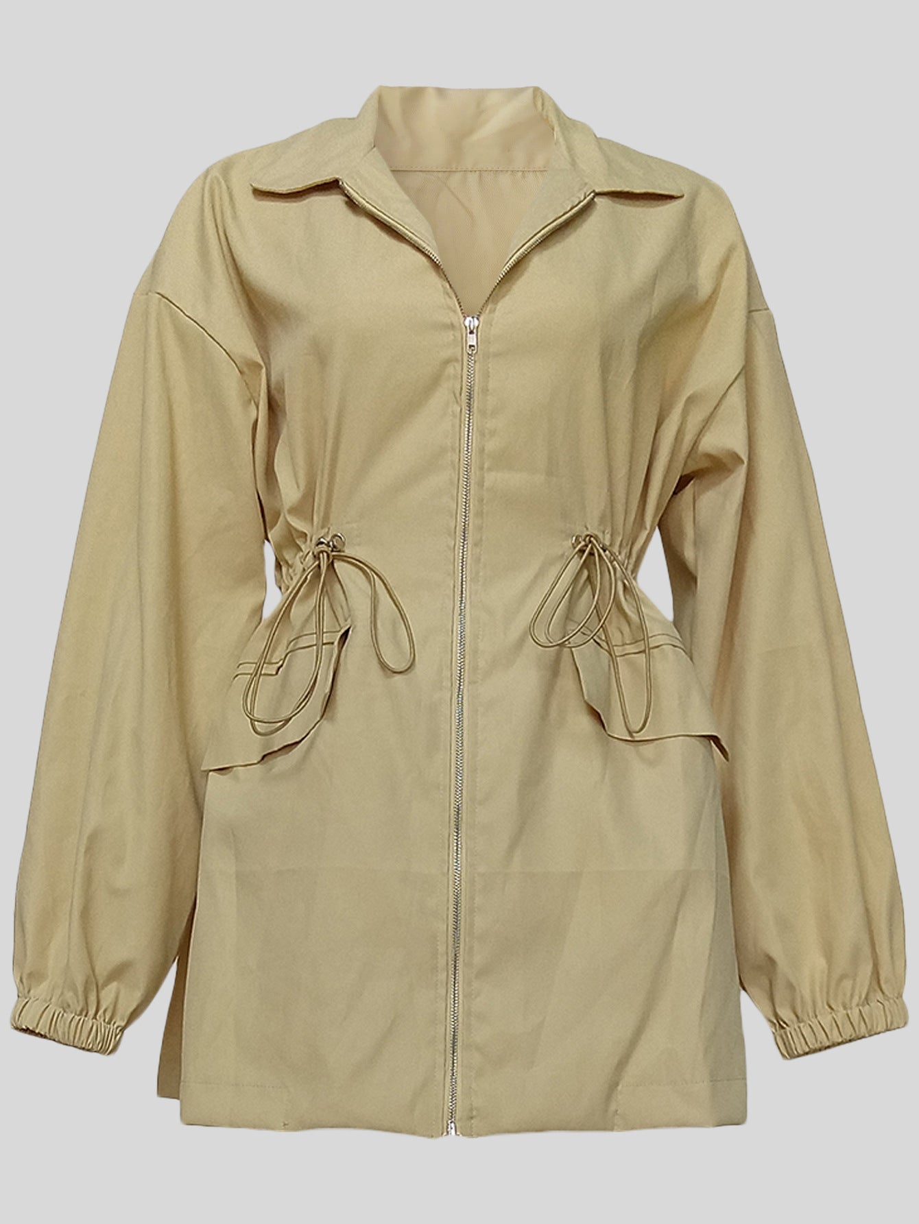 Emilia Luxe Drawstring Trench