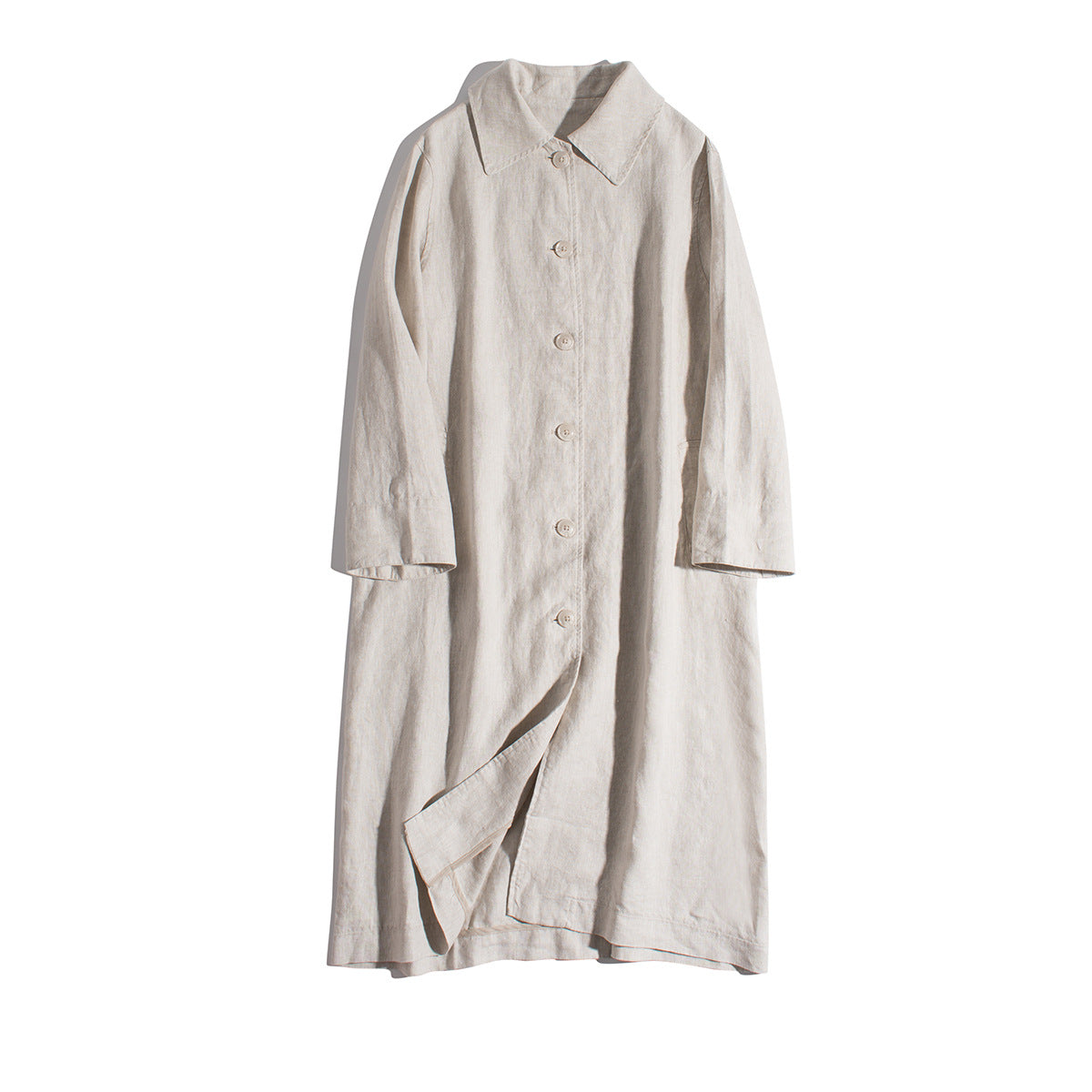 Elara Linen Luxe Trench