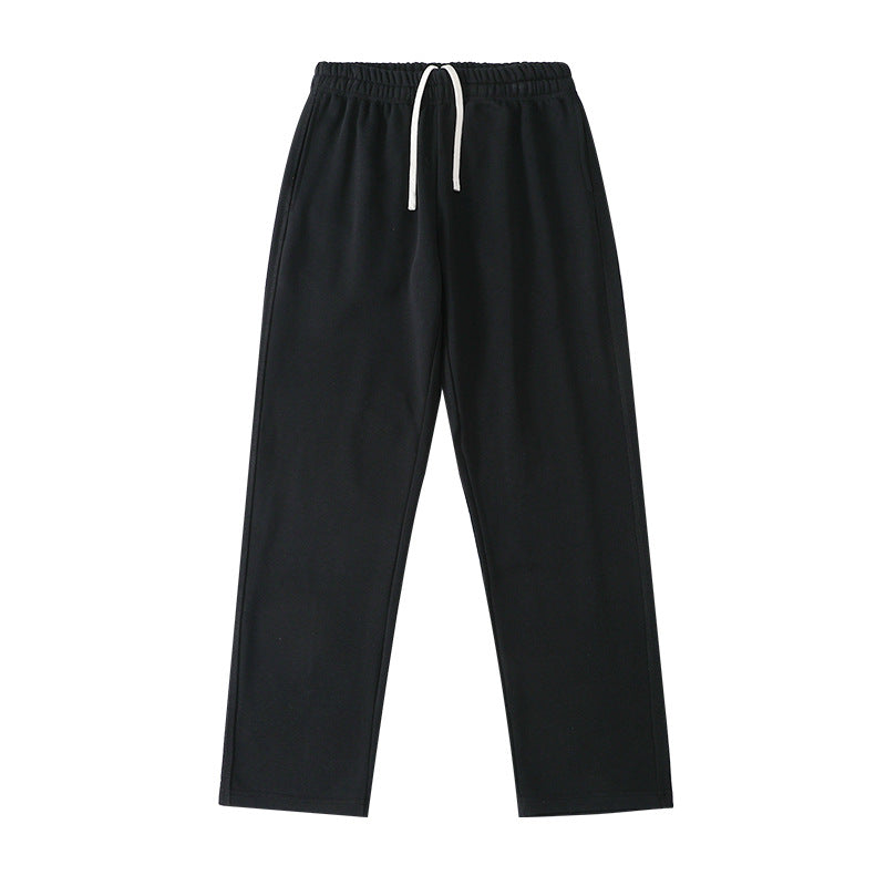 Loose Straight-leg Ankle-cuff Track Pants
