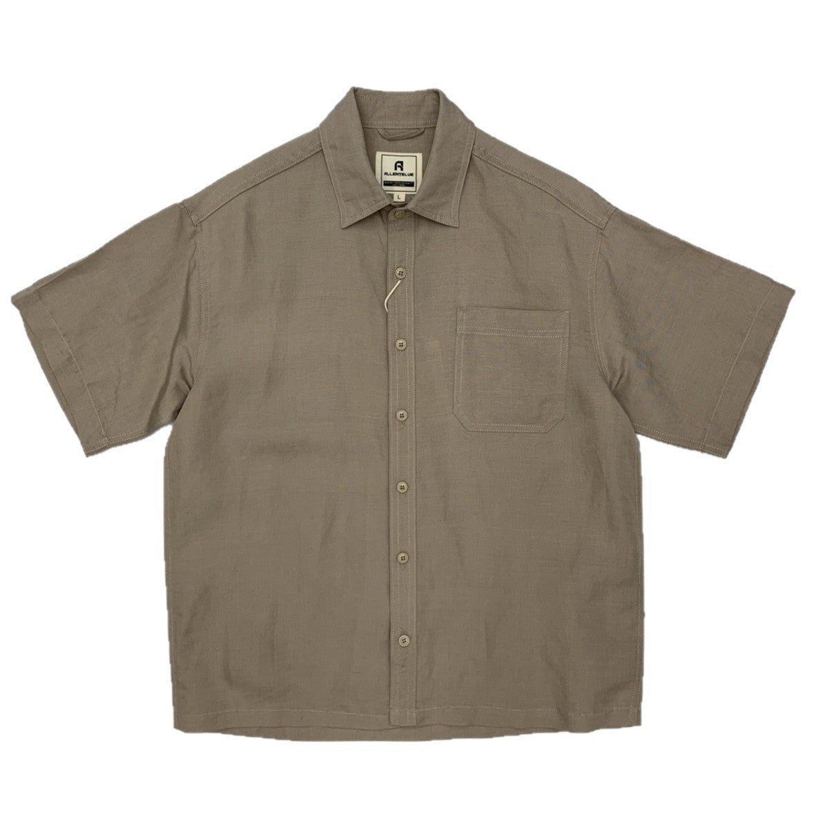 Flat Hem Cotton And Linen Short-sleeved Shirt Men's Japanese-style Retro Linen