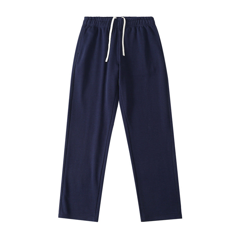 Loose Straight-leg Ankle-cuff Track Pants