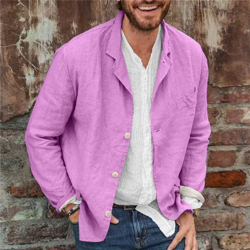 Lorenzo Luxe Cotton-Linen Blazer