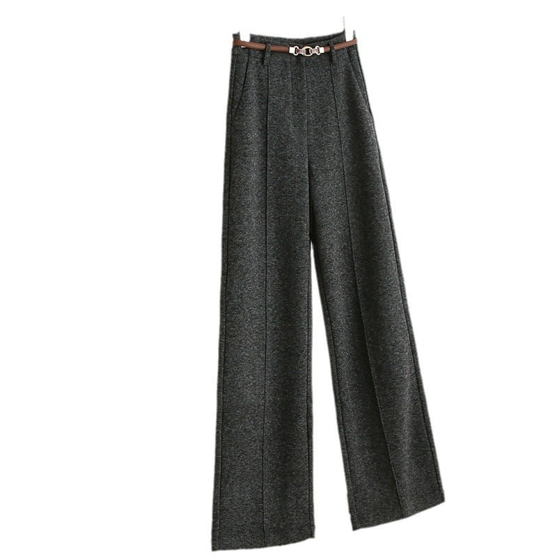 Warm Ease Faux Wool Straight-Leg Pants