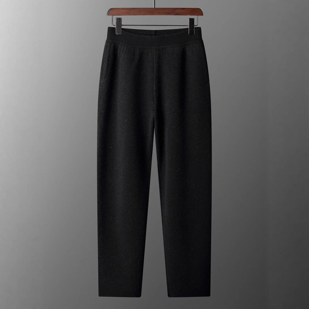 Premium Thick Cashmere High-Waist Pants