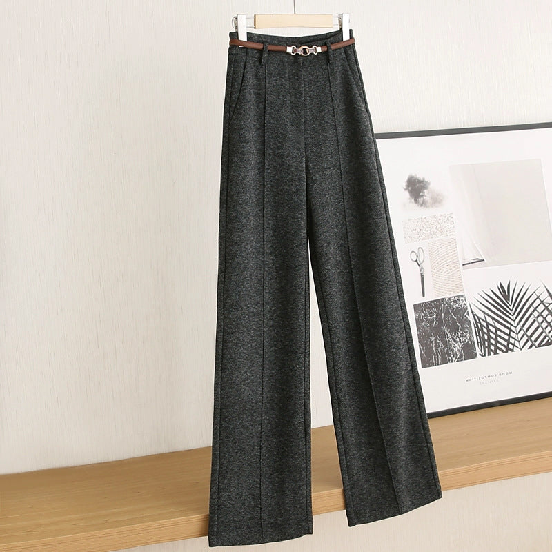 Warm Ease Faux Wool Straight-Leg Pants