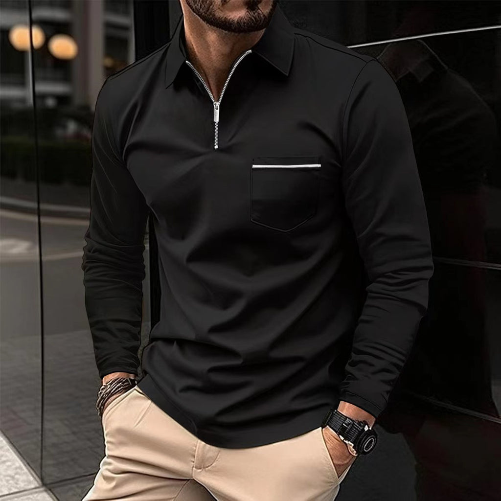 Harrison Luxe Long-Sleeve Polo
