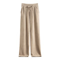 Men's Elastic High Waist Business Versatile Casual Loose Wide Leg Straight Pants